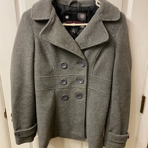 Junior’s Gray Pea Coat - Picture 6 of 12